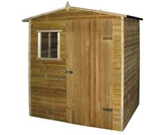 UnfadeMemory Caseta de Almacenamiento de WPC de Jardín,Casita de Jardín,Cobertizo Exterior para Almacenar Herramientas,Madera de Pino Impregnada FSC,200x150x210cm