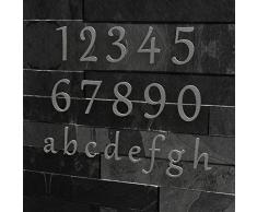 Número de casa no 9 - Fuente: De estilo clásico - Altura: 20 - 30 cm - varios coloures a elegir, silber-antik (silber antik Hammerschlag), 20 cm