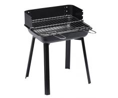 Landmann 11527 Parrilla Leña Negro - Barbacoa (Parrilla, Leña, 4 Personas(s), Parrilla, Negro, Rectangular)