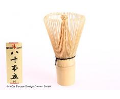 Batidor japonés de bambú"Chasen" para matcha con 80 varillas