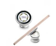 DIYthinker Ronda Planta de la Flor de la Guirnalda Azul Magnética Teléfono Titular del Tablero de Instrumentos del Coche del Montaje del Soporte de 360 ??Grados de rotación Regalo