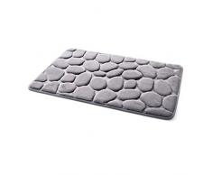 DQMJ Alfombra del Cuarto de baño de la Franela, Cuarto de baño empedrado Simple del Cuarto de baño del Cuarto de baño del adoquín Alfombra Absorbente Antideslizante mA de la Microfibra