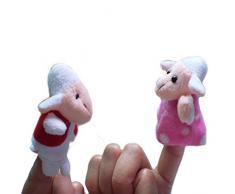 9 unds Marionetas de dedo para escenificar el cuento de la oveja y el lobo fomentar imaginacion, escenificar, vocalizar, expresión teatro regalo buenas notas, cumpleaños, fin curso.. de CHIPYHOME