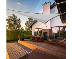 protecci/ón UV Polietileno de Gran Densidad Transpirable KingShade 3x3x3m Triangular Toldo Vela de Sombra para Exteriores Patio el jard/ín Color Arena