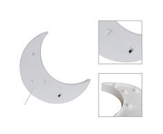 REKYO Carpa De Luz Nocturna, Lindas Lámparas LED De Pared, Sala Luz Decorativa De La Sala De Navidad Decorativos Mesa Lámpara Ánimo Luces Lámpara Infantil (Luna)