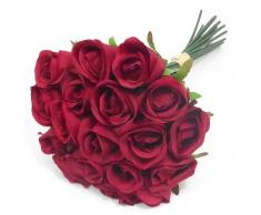 30 cm/paquete de 18 Artificial ramo de rosas rojas - bodas casas tumba