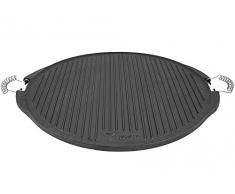 BBQ-Toro - Parrilla de Hierro Fundido con Asas, Placa de Parrilla giratoria, esmaltada, Accesorio para Parrilla de Gas, Placa de Carne esmaltada