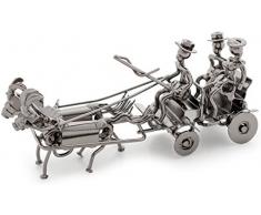 Brubaker boda Carruaje metal Kleine Escultura con tarjeta de regalo