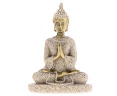 MagiDeal Estatua Estatuilla de Piedra Arenisca Escultura de Buda Meditación Tallada a Mano #3