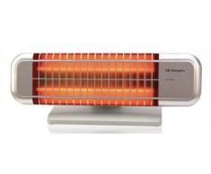 Orbegozo BP 0102 - Estufa de cuarzo de doble barra con 2 niveles de potencia (600 W/ 1200 W), con soporte antivuelco