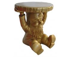Kartell 883195 Gnome Attila - Taburete de jardín, diseño de gnomo, color dorado