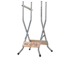 Wolfcraft 5119000 Soporte para cortar leña con motosierras, Gris