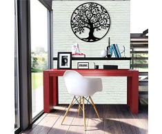 DEKADRON Decoración de pared de metal, árbol de la vida, árbol familiar, silueta de pared 3D, metal, decoración del hogar, oficina, dormitorio, sala de estar, escultura