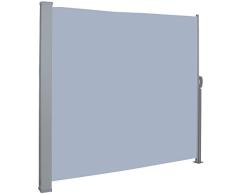 MCTECH® Toldo lateral e aluminio separador retráctil terraza Protección Wind Terraza Toldo poliéster Retráctil