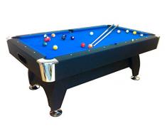 MESA BILLAR 7ft MEDIDAS DE JUEGO 188 x 96 cm AZUL AMERICANO ASAS TAPIZADO AZUL ACCESORIOS INCLUIDOS ROBUSTA Y RESISTENTE OBJETO NUEVO – EMBALADO