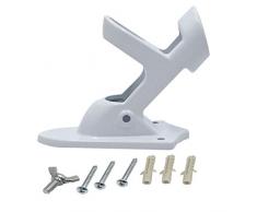 VCB Soporte de asta de Bandera de Pared de aleación de Aluminio móvil Ajustable de Dos vías - Blanco