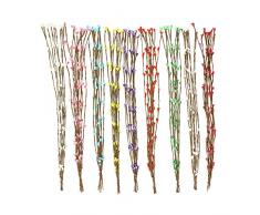 Tong Yue 50pcs 40 cm Artificial Ramas Pip de Bayas de Vid Flor estambre Floral Corona de Novia Fiesta Boda DIY Decor