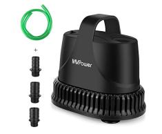 Mvpower Bomba Sumergible 40W 3000 L/h, Bomba de Agua Altura de Entrega 3 m Acuario Bomba Debajo del Agua con 1,2 M Manguera de Agua para Estanque, Fuente Acuario