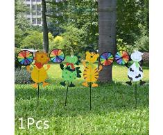 guangzhou Colorido Lindo Animal de Dibujos Animados Tigre león Vaca dragón Molino de Viento jardín de su casa Patio Exterior decoración Juguetes niño niños Regalo Decorativo Molino de Viento
