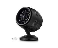 REFURBISHHOUSE Creativo Ventilador USB de Doble Veleta para Oficina Hogar Ordenador Portátil Ventilador de Pc Eléctrico para Computadora Portátil con Aspas Laterales Dobles Negro