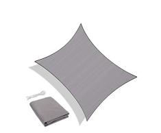 Sunnylaxx Vela de Sombra Rectangular 2 x 3 Metros, toldo Resistente e Impermeable, para Exteriores, jardín, Color Gris