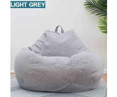 Gran Puf Silla Suelo Cubierta Sofás De La Sala Balcón Pana Bean Bag Cubierta De La Silla De Jardín Al Aire Libre Ropa De Cama De Algodón Lazy La Cubierta De Asiento tumbona Gamer ( Color : H )