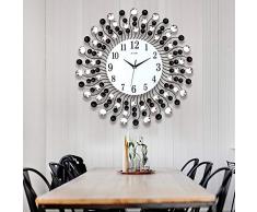 XIXIGZ Relojes De Pared Atmósfera Nórdica Moda Reloj Creativo Mudo Salón Decoración Reloj De Pared Reloj Europeo Personalidad Dormitorio Jardín Gráficos De Pared, 02