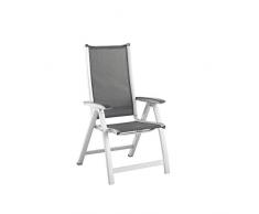 Kettler Forma II Plegable Sillón multiposición Aluminio Plata, textilene Antracita