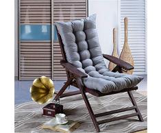 AGDLLYD Cojín para Tumbona de jardín, Silla de Escritorio, Cojines de Asiento, Almohadillas reclinables para Patio, sillón Relajante, Almohadilla para salón, 120 x 48 x 8 cm (Gris)