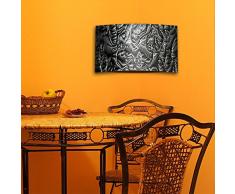 Reloj de pared de metal escultura de acero inoxidable de meteorito de diseño moderno reloj de pared diseño 28 cm x 48 cm silencioso sin tic tac DIXTIME 3D-0181