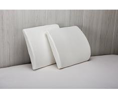 Pikolin Home - Almohada viscoelástica Lumbar, desenfundable, firmeza Alta, 34 x 39 cm, Altura 10 cm, beige