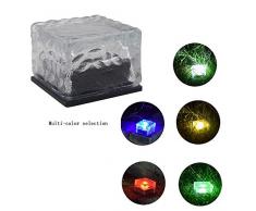 MINGDIAN Luz Solar, Luz De Baldosas De Patio Impermeable Al Aire Libre Luz De Paisaje De Carretera Control De Luz Inteligente, Selección Multicolor (Color : Blue Light)