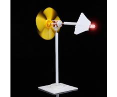 EsportsMJJ Bricolaje Micro Viento Motor Turbina Eólica Energía Eléctrica Generador Blades Modelo Auto-Hecho Ciencia