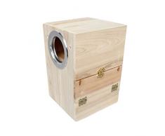 ART-YJ Nidos para pájaros Pajarera, Madera Robusto Loro Cabaña De Raza Hecho A Mano Nidal De Pájaros Multifuncion Bird Hotel (Color : S)