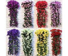 - Vorcool - Plantas trepadoras artificiales con flores, perfectas para colgar y decorar