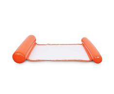 Lcme Hamaca Flotante, Cinturón Inflable al Aire Libre Red Hamaca de Agua Plegable Piscina Cama de Dormir Flotante Colchón de Aire Piscina Plegable para Adultos Niños,b
