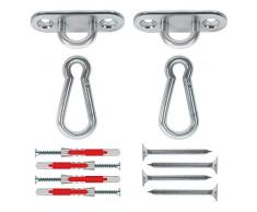 MAMOI - Juego de Ganchos para Techo, Columpio, 400 kg, Soporte para Techo, Gancho para Colgar en hormigón, para Madera, Columpio, fijación, Hamaca, Saco de Boxeo, Tumbona, Soporte para Saco de Boxeo
