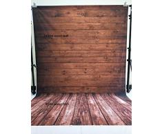 Konpon 150 x 220 cm marrón madera suelo algodón poliéster lavable a fondo para estudio de fotografía recién nacidos fondo de fotografía de estudios bebé accesorios boda Drop kp-388