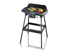 Severin Barbacoa Grill PG 8542 - Barbacoa de Pie, Superficie de Grill, 37 x 23 cm, 2.300 W, Negro