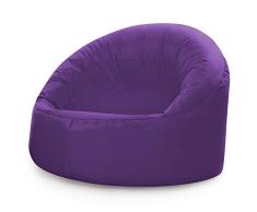 Bean Bag Bazaar Silla Tipo Puf Infantil Clásico – 68cm x 54cm, Puf Grande Infantil para Interiores o Exteriores (Púrpura, 1)