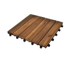 Festnight Set 10 Baldosas de Suelo de Patio 30 x 30 cm