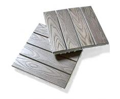 Balcón Suelo - Enclavamiento Azulejos en cubierta y terraza en el piso for bricolaje y uso de la decoración (Color : 2PCS, Size : 300X300X30MM)