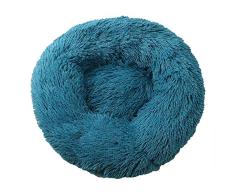 BVAGSS Cama de Gato Extra Suave Cómodo Lindo Lavable de la Cama Sleeping Sofa para Mascotas Deluxe para Gatos y Perros XH062 (Diameter:50, Cyan)