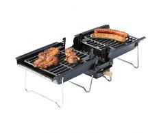 Bruzzzler - Barbacoa carbón portatil y plegable con bolsa de viaje