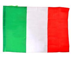 Ciao, 22093 - Bandera de Italia de tela con asta, verde/blanco/rojo, 90 x 60 cm