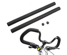 Funnyrunstore 2pcs Ciclo de Bicicleta MTB Carretera Bicicleta Suave Tubo Suave Esponja Espuma Manillar Empuñaduras Cubierta para Bicicletas Mini Bicicletas y cortacéspedes Manillar (Negro)