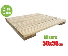italfrom azulejo de exterior baldosa suelo jardín de madera de decking (50 x 50 x 3,8 cm)
