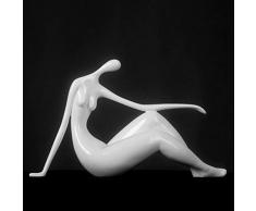 LOSAYM Estatuas para Jardín Esculturas Y Estatuas De Jardín Figuras De Yoga Abstractas Nórdicas Escultura De Resina Sala De Estar Creativa Gabinete De TV Decoración De Arte Decoración del Hogar Acc