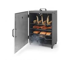 HENDI Horno para ahumar, eléctrico, con 3 rejillas, 3 ganchos para carne, para ahumar pescado, carne de vacuno, jamón, verduras, 230 V, 1600 W, 540 x 380 x 720 mm, acero inoxidable