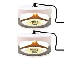 ASPECTEK Flea Trap Trampa, Control de plagas eléctrico para Interior con 2 Discos de Pegamento, eficaz contra pulgas, Mosquitos y Otros Insectos pequeños (Blanco), HR2314-4